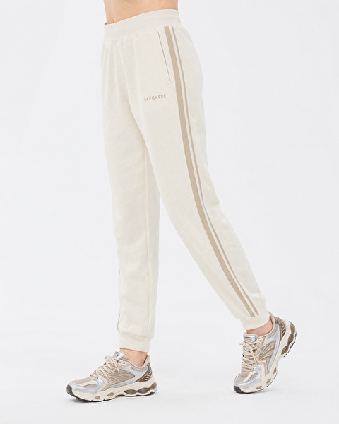 Skechers Skech Sweats  Elevate Jogger Sweatpant Kadın Beyaz Eşofman Altı S2610040-3855-2