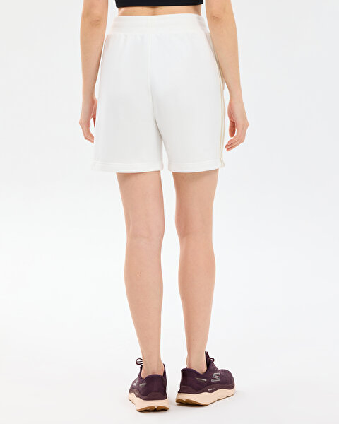 Skechers W Lw Fleece Sweatshort Kadın Beyaz Şort S2610043-3855-2