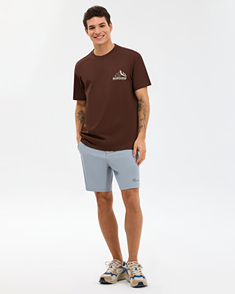 Skechers M Graphic Tee T-shirt Erkek Darkbrown Tshirt S2610059-2210-3