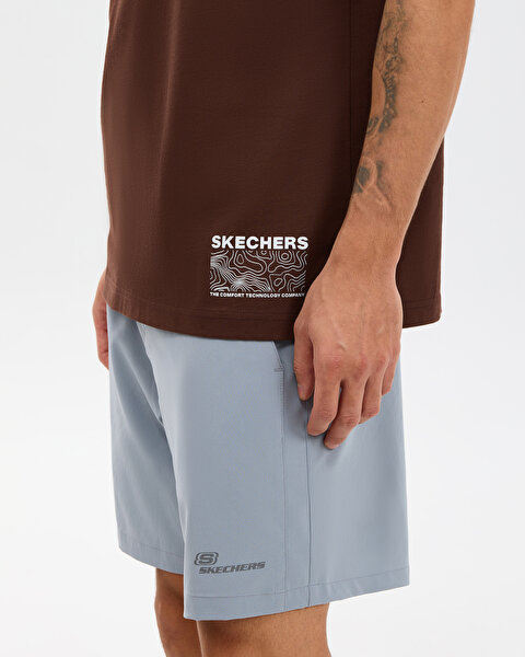 Skechers M Graphic Tee T-shirt Erkek Darkbrown Tshirt S2610059-2210-5