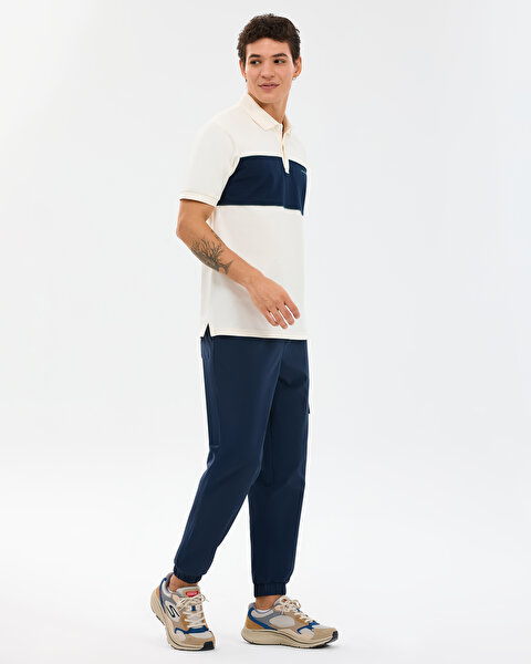 Skechers M Colourblock Polo Erkek Beyaz Polo Yaka Tshirt S2610081-3855-2