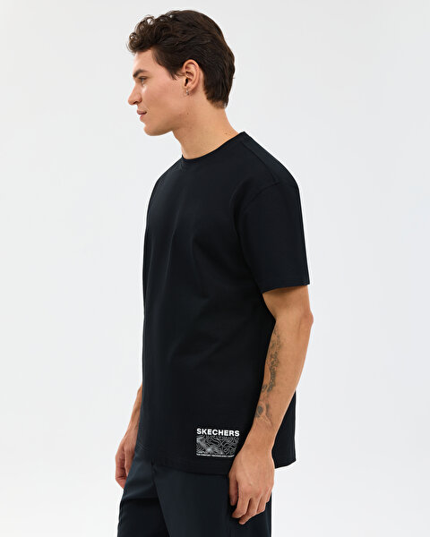 Skechers M Relaxed T-shirt Erkek Siyah Tshirt S2610109-3817-2
