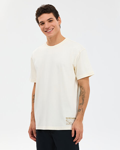 Skechers M Relaxed T-shirt Erkek Beyaz Tshirt S2610109-3855-2