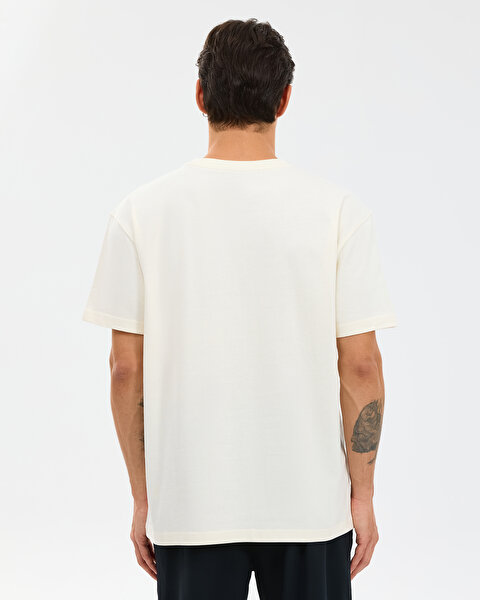 Skechers M Relaxed T-shirt Erkek Beyaz Tshirt S2610109-3855-3