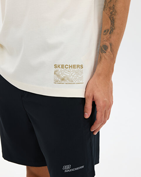 Skechers M Relaxed T-shirt Erkek Beyaz Tshirt S2610109-3855-5