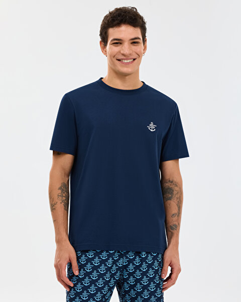 M Regular T-shirt Erkek Lacivert Tshirt S2610117-0505