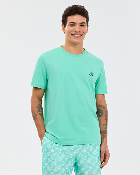 M Regular T-shirt Erkek Lightturquoise Tshirt S2610117-1410