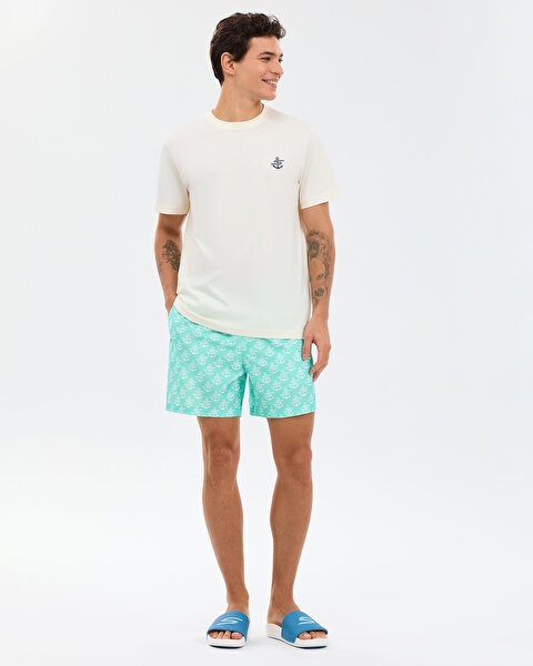 Skechers M Regular T-shirt Erkek Beyaz Tshirt S2610117-3855-3