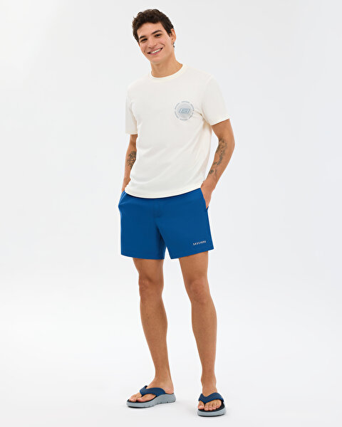 Skechers M Regular T-shirt Erkek Beyaz Tshirt S2610119-3855-3