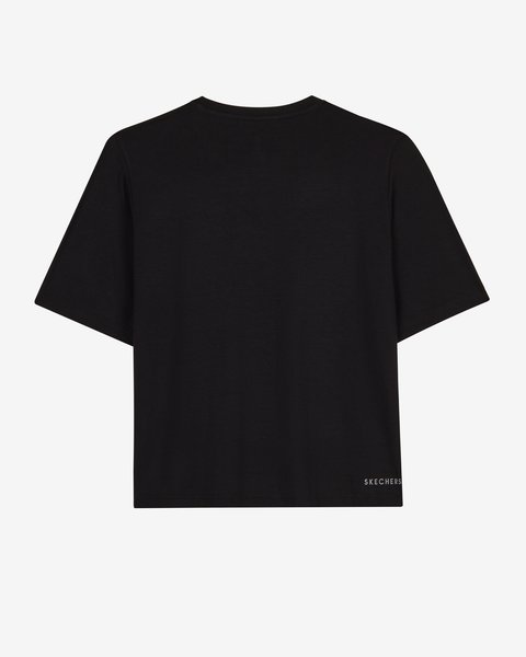 Skechers Skechluxe Smooth Short Sleeve T-shirt Kadın Siyah Tshirt S2620005-3817-5