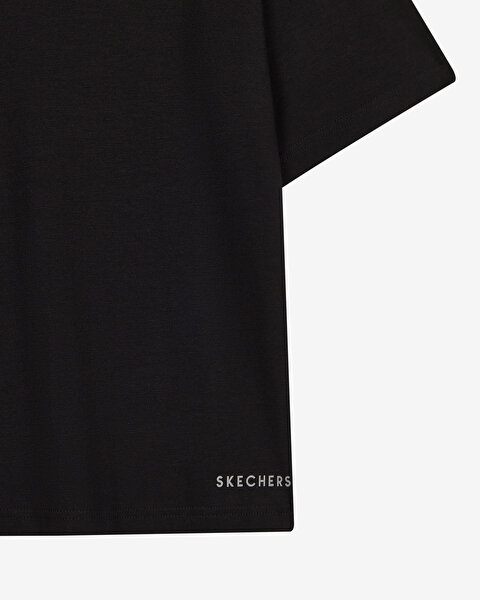 Skechers Skechluxe Smooth Short Sleeve T-shirt Kadın Siyah Tshirt S2620005-3817-8