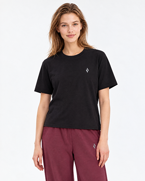 Skechluxe Smooth Short Sleeve T-shirt Kadın Siyah Tshirt S2620005-3817