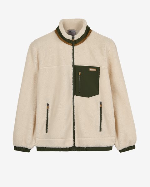 Skech Sherpa Contrast Full Zip  Jacket Erkek Bej Mont S2620063-4339