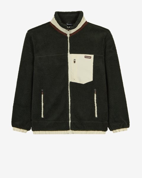 Skech Sherpa Contrast Full Zip  Jacket Erkek Haki Mont S2620063-4359