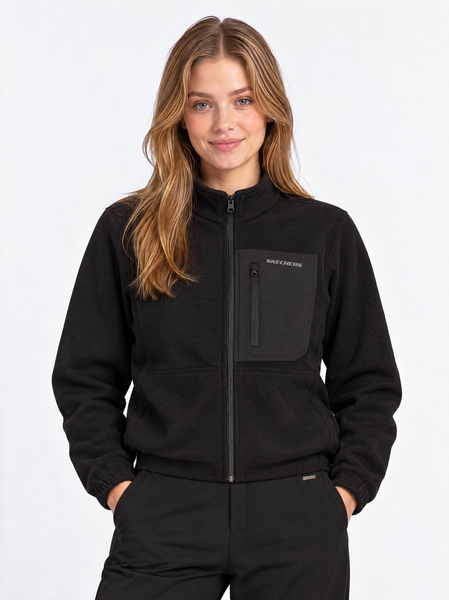 Outdoor Fleece Core Light Full Zip  Jacket Kadın Siyah Sweatshirt S2620082-3817