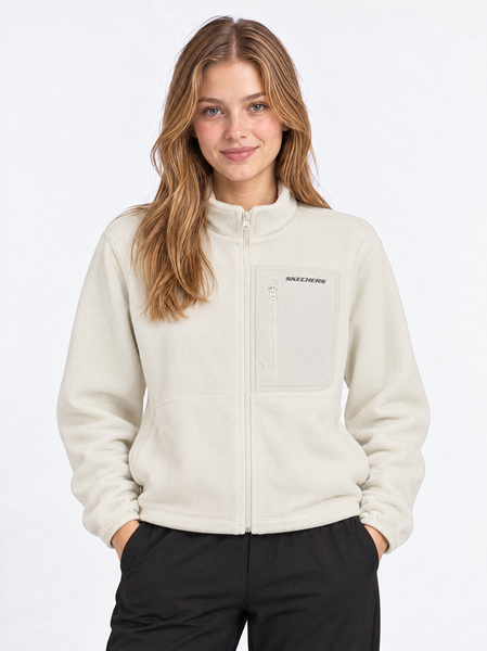 Outdoor Fleece Core Light Full Zip  Jacket Kadın Beyaz Sweatshirt S2620082-3855