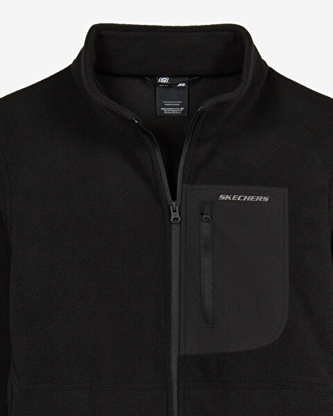 Skechers Outdoor Fleece Core Light Full Zip  Jacket Erkek Siyah Sweatshirt S2620087-3817-3