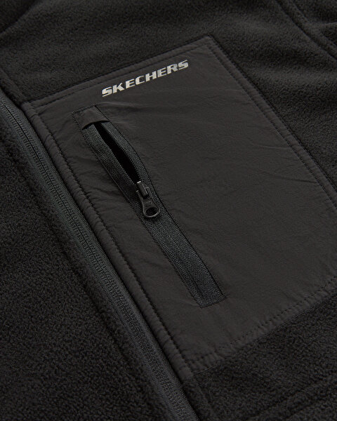 Skechers Outdoor Fleece Core Light Full Zip  Jacket Erkek Siyah Sweatshirt S2620087-3817-5