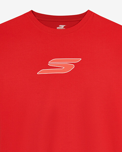 Skechers M Relax Fit Faded S T-shirt Erkek Kırmızı  S2620109-0120-2