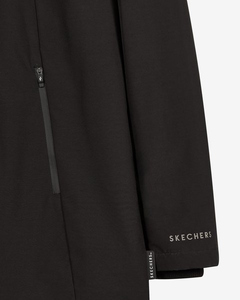 Skechers All Weather Urban Long Full Zip  Jacket Erkek Siyah Mont S2620117-3817-4
