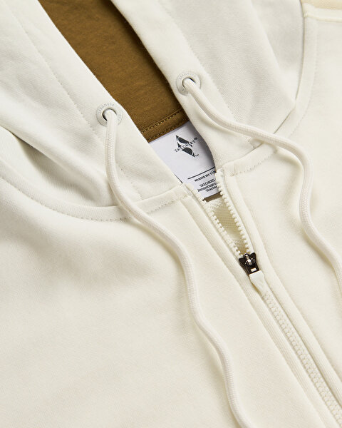 Skechers M Lw Stripe Zip Hoodie Sweatshirt Erkek Beyaz  S2620120-3855-4