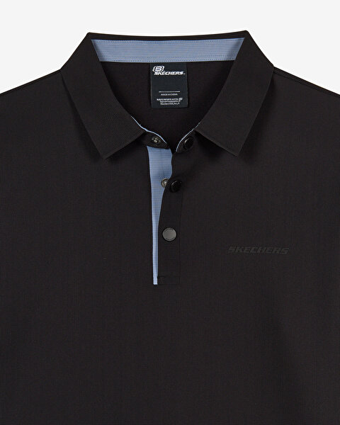 Skechers M Long Sleeve Waffle Polo Erkek Siyah  S2620148-3817-3