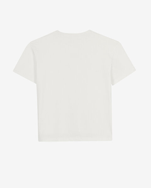 Skechers Skech Tee Holographic Crewneck  T-shirt Kadın Beyaz Tshirt S2620155-3855-1