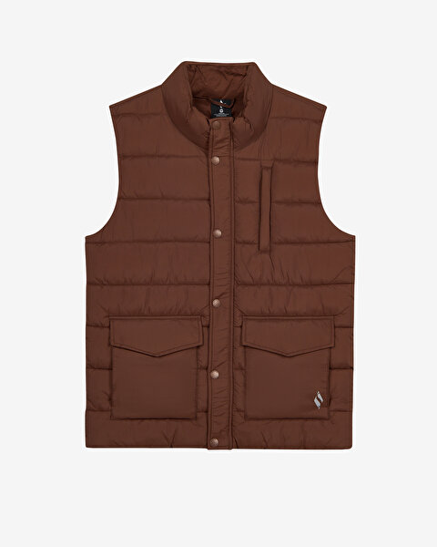All Weather Cozy Fit Full Zip  Vest Erkek Kahverengi Yelek S2620193-2070