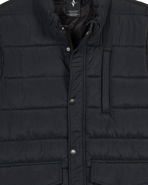 Skechers All Weather Cozy Fit Full Zip  Vest Erkek Siyah Yelek S2620193-3817-4