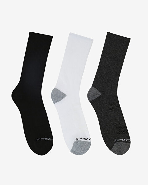 Skechers 6'Lı Erkek Yarım Taban Destekli Crew Çorap Erkek Çok Renkli Çorap S600139-110-1