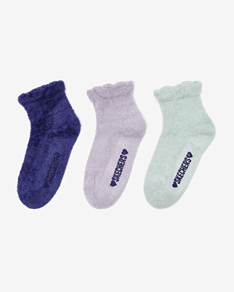 Skechers Non Terry Anklet - 3'Lü Paket Çocuk Çorap