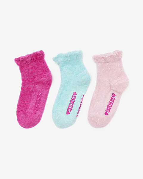 Skechers Non Terry Anklet - 3'Lü Paket Çocuk Çorap