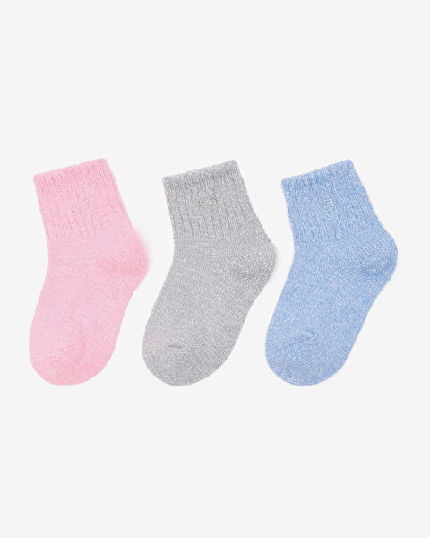 Skechers Non Terry Qtr Crew - 3'Lü Paket Çocuk Çorap