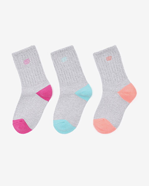 Skechers Non Terry Crew - 3'Lü Paket Çocuk Çorap