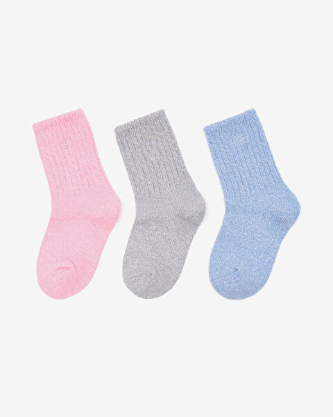 Skechers Non Terry Crew - 3'Lü Paket Çocuk Çorap