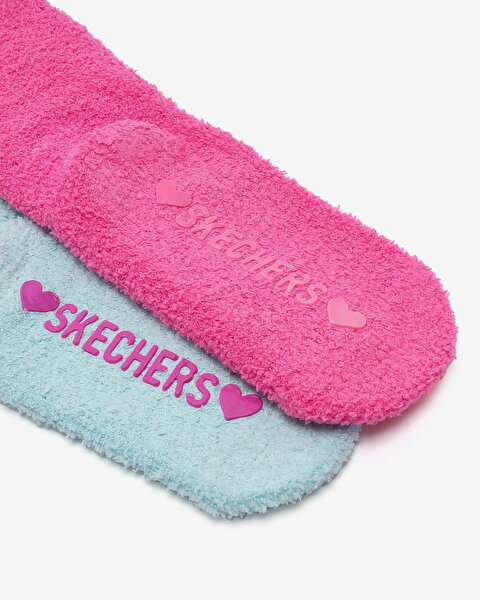 Skechers Non Terry Crew - 2'Li Paket Çocuk Çorap Büyük Kız Çocuk Pembe Çorap S600836-670-2