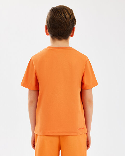 Skechers B Essentials T-shirt Büyük Erkek Çocuk Turuncu Tshirt SK232080-701-2