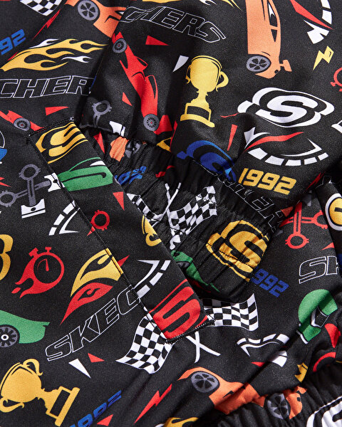 Skechers B Micro Full Zıp Jacket Büyük Erkek Çocuk Siyah Yağmurluk SK2510078-001-8