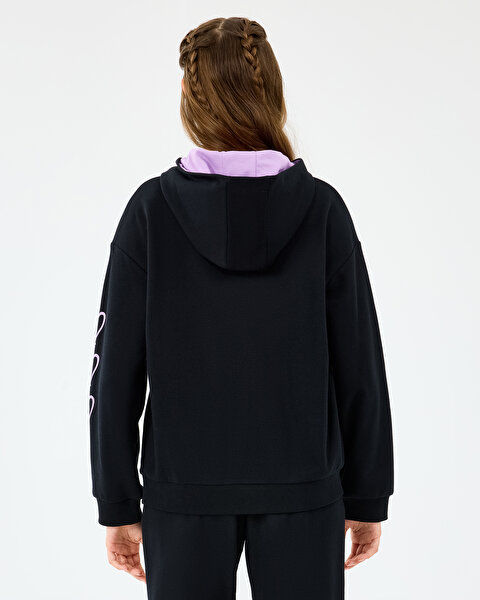 Skechers G Lw Fleece Full Zıp Sweatshirt Büyük Kız Çocuk Siyah Sweatshirt SK2520009-1602-3