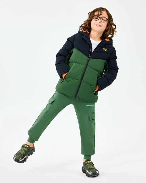 Skechers B Puffer Jacket Büyük Erkek Çocuk Siyah Mont SK2520053-1602-4