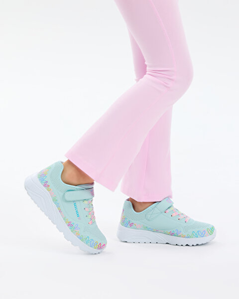 Skechers G Graphic Tee Crop T-shirt Büyük Kız Çocuk Mavi Tshirt SK2610024-0466-4