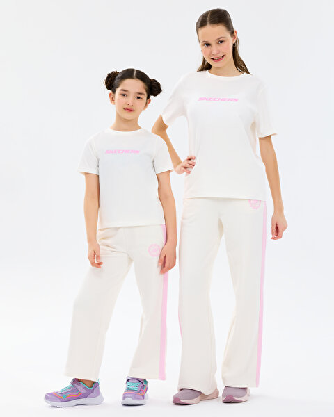 G Graphic Tee Regular T-shirt Büyük Kız Çocuk Beyaz Tshirt SK2610026-3855