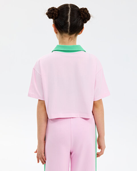 Skechers G Graphic Tee Polo T-shirt Büyük Kız Çocuk Pembe Tshirt SK2610028-0098-2