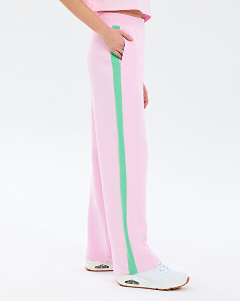 Skechers G Lw Fleece Wideleg Sweatpant Büyük Kız Çocuk Pembe Eşofman Altı SK2610030-0098-4