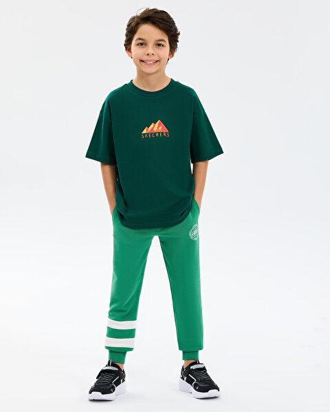 Skechers B Lw Fleece Sweatpant Büyük Erkek Çocuk Haki Eşofman Altı SK2610051-1027-1