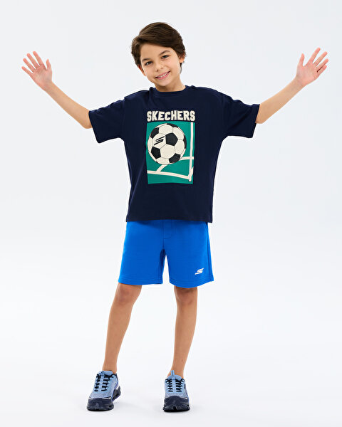 Skechers B Lw Fleece Sweat Short Büyük Erkek Çocuk Koyu Mavi Şort SK2610080-0748-5