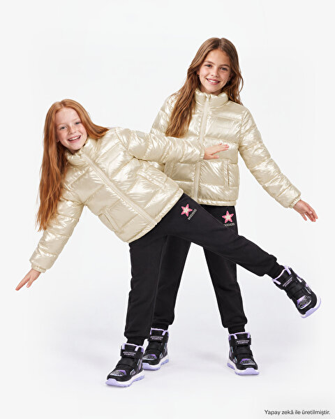 All Weather Pearly Full Zip  Jacket Büyük Kız Çocuk Inci Mont SK2620098-1459