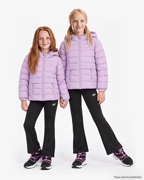 All Weather Cozy Fit Full Zip  Jacket Büyük Kız Çocuk Mor Mont SK2620100-4342