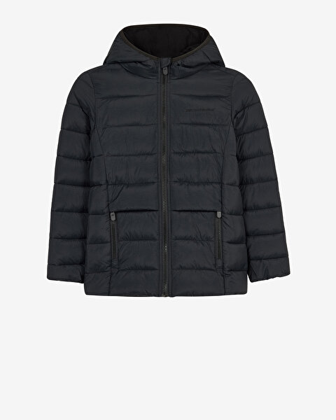 B Essential Hooded Jacket Büyük Erkek Çocuk Siyah SK2620101-3817