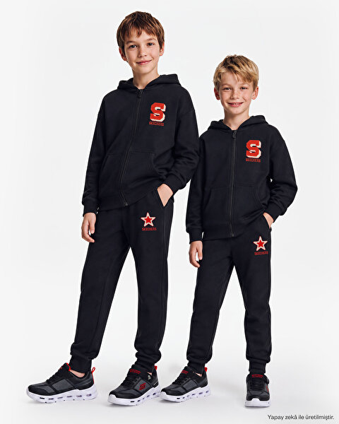 B Lw Collage Sweatpant Büyük Erkek Çocuk Siyah SK2620107-3817